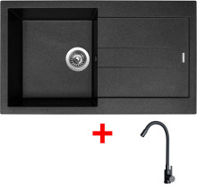 Sinks AMANDA 860 Metalblack + ELASTA černá matná 